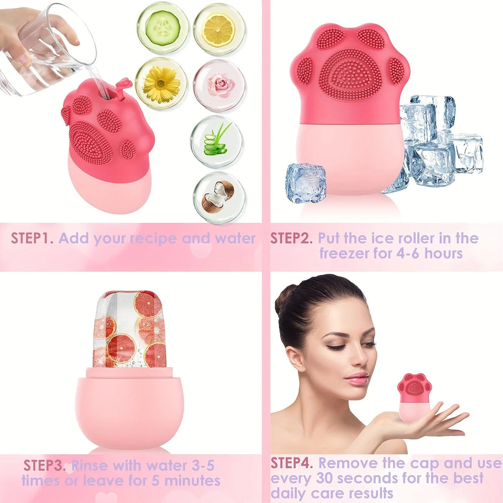 Facial Ice Roller - Skincare Tool - A reusable skincare tool that helps soothe and cool the skin. Designed to reduce facial puffiness and improve product absorption. Lightweight and easy to use at home.
