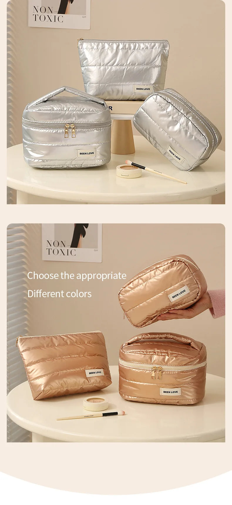 The Luxe Travel Beauty Organizer - An elegant beauty organizer with multiple compartments for easy storage. Designed to keep makeup and toiletries organized and accessible. Ideal for travel or vanity use.