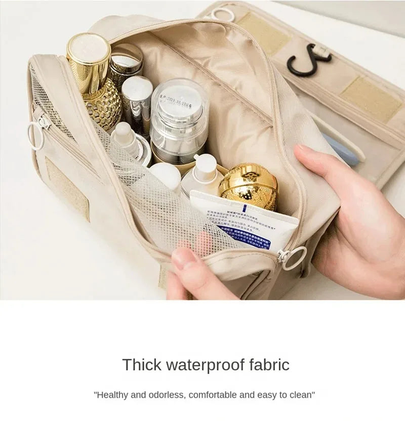 High Quality Waterproof Travel Makeup Organizer - A durable waterproof makeup organizer built to protect cosmetics during travel. Spacious interior keeps products neatly arranged and easy to access. Ideal for vacations, gym, or daily routines.