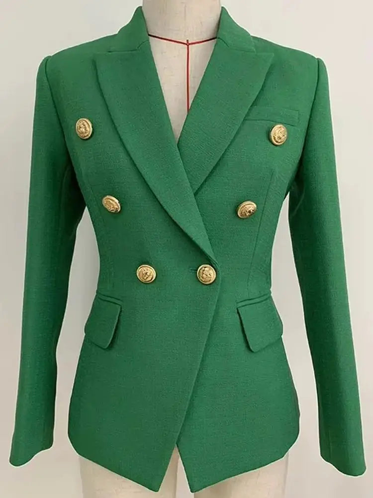 Women's Double-Breasted Fashion Blazer - A stylish blazer designed to elevate both casual and formal outfits. Soft, comfortable fabric suitable for work, events, or everyday chic wear. Available in multiple colors and sizes to match your personal style.