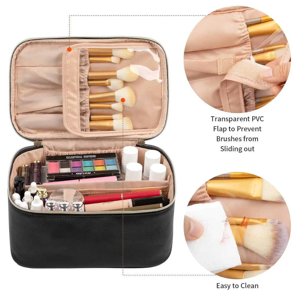 Portable Makeup Organizer. A compact makeup organizer designed to keep your beauty products neat and easy to find. Spacious enough for daily essentials while remaining lightweight and travel-friendly. Perfect for home use or on-the-go storage.