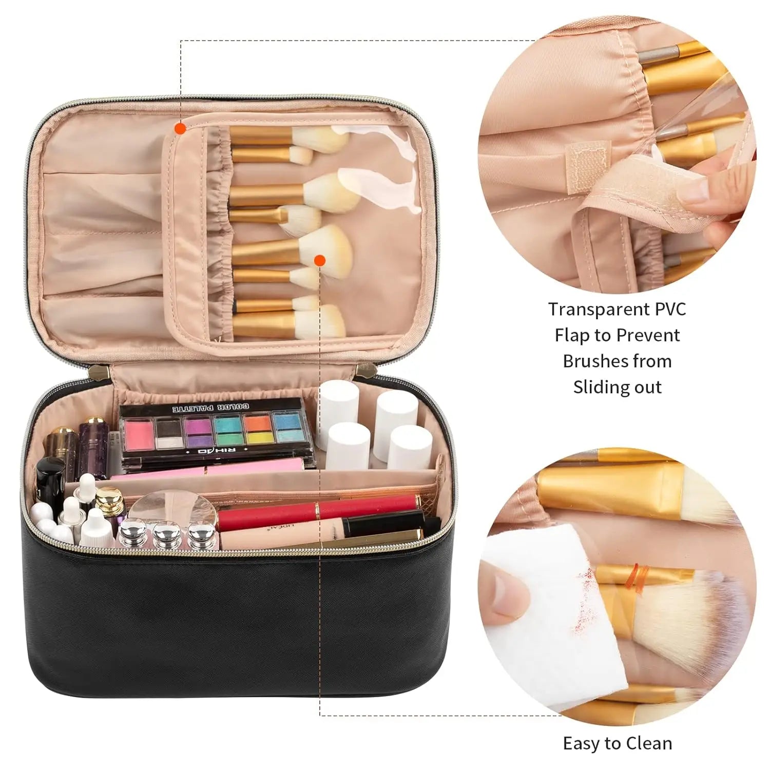Portable Makeup Organizer. A compact makeup organizer designed to keep your beauty products neat and easy to find. Spacious enough for daily essentials while remaining lightweight and travel-friendly. Perfect for home use or on-the-go storage.