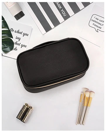 Portable Makeup Organizer. A compact makeup organizer designed to keep your beauty products neat and easy to find. Spacious enough for daily essentials while remaining lightweight and travel-friendly. Perfect for home use or on-the-go storage.