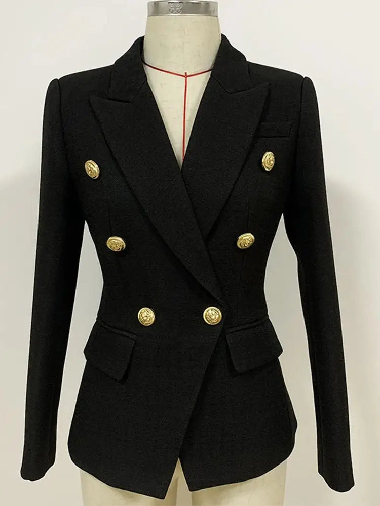 Women's Double-Breasted Fashion Blazer - A stylish blazer designed to elevate both casual and formal outfits. Soft, comfortable fabric suitable for work, events, or everyday chic wear. Available in multiple colors and sizes to match your personal style.