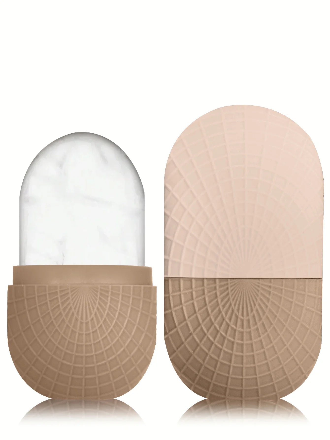The Cooling Sculpt Ice Roller - A reusable facial ice roller designed to help reduce puffiness and refresh the skin. Provides a cooling massage that supports a smoother, more radiant look. Suitable for daily skincare routines.