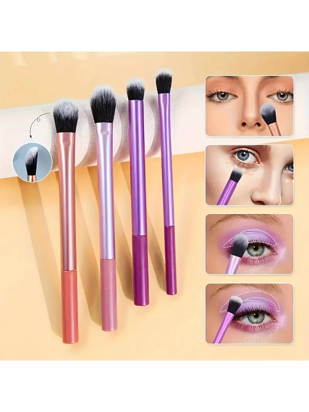 8-Piece soft Synthetic Makeup Brush Kit - A compact brush kit designed for natural looks and full glam finishes. Lightweight, soft and beginner-friendly.