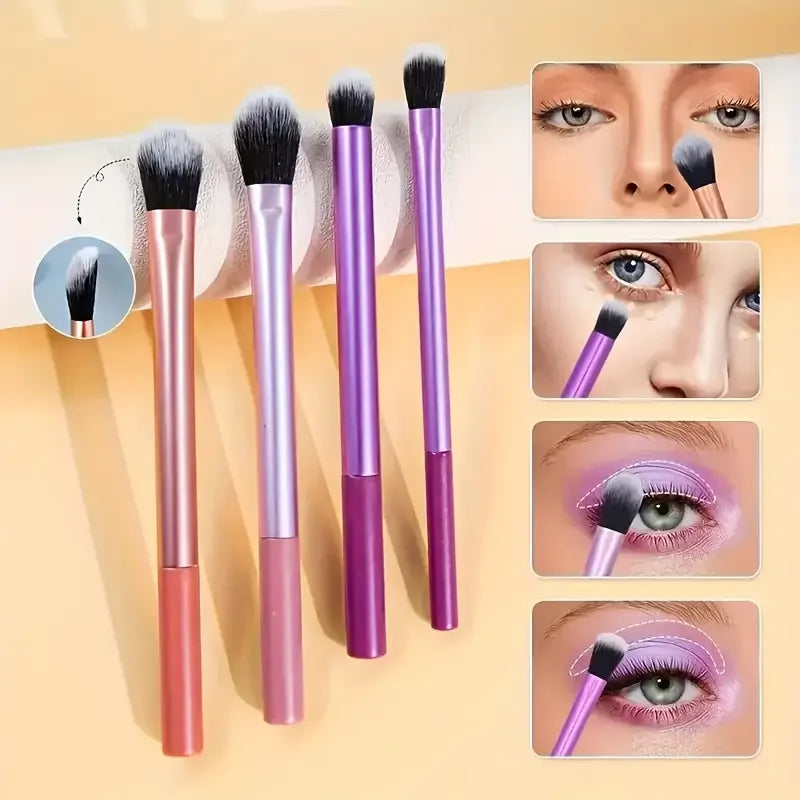 8-Piece soft Synthetic Makeup Brush Kit - A compact brush kit designed for natural looks and full glam finishes. Lightweight, soft and beginner-friendly.