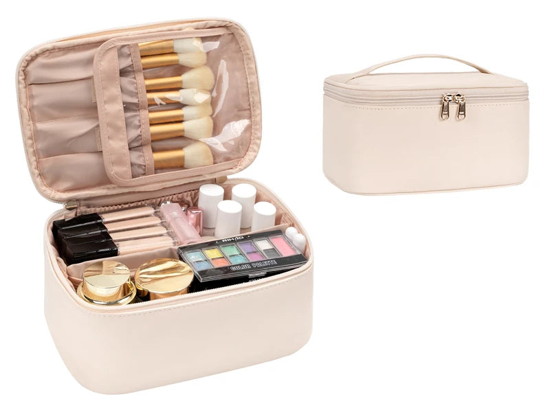 Portable Makeup Organizer. A compact makeup organizer designed to keep your beauty products neat and easy to find. Spacious enough for daily essentials while remaining lightweight and travel-friendly. Perfect for home use or on-the-go storage.