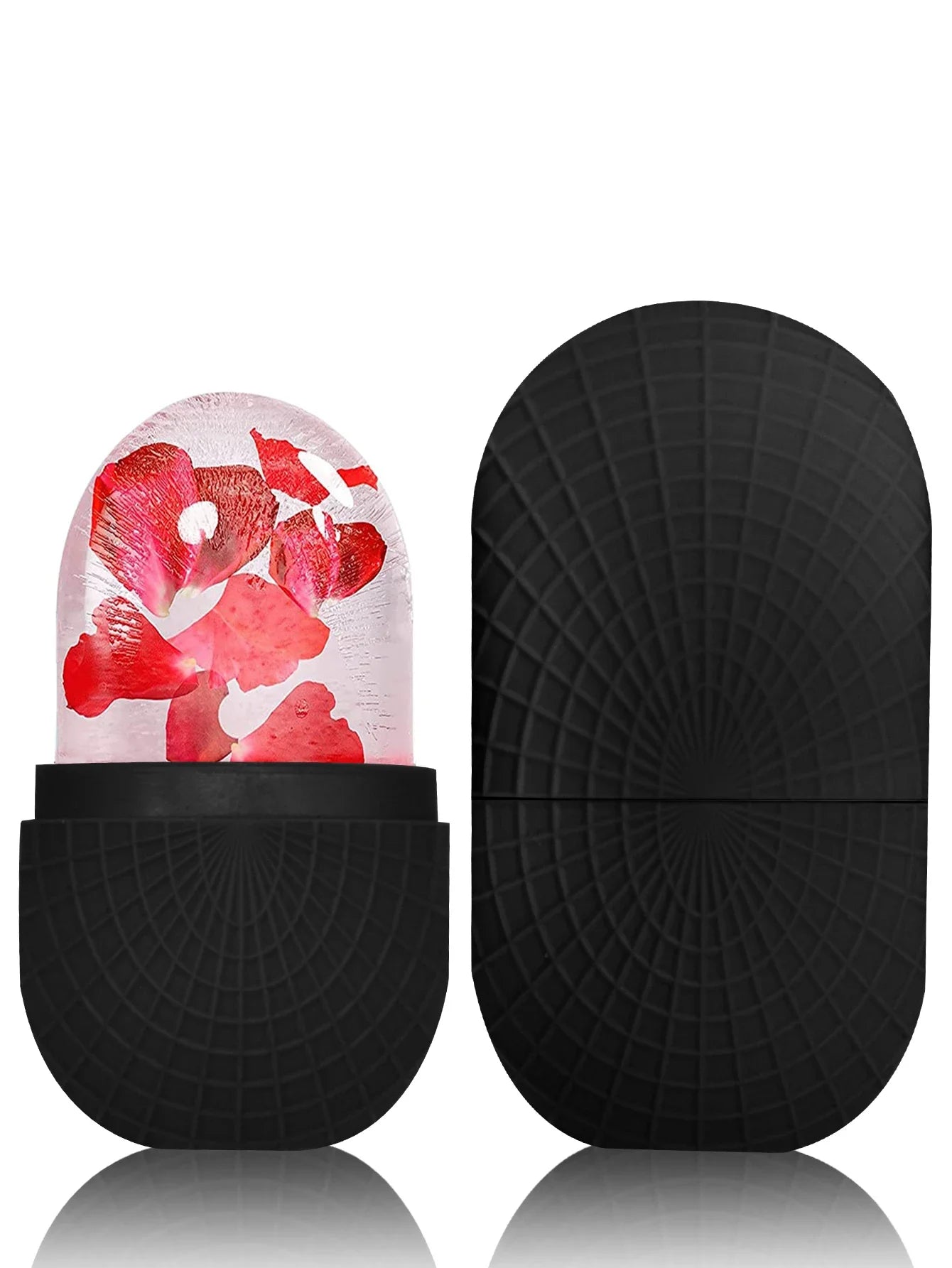 The Cooling Sculpt Ice Roller - A reusable facial ice roller designed to help reduce puffiness and refresh the skin. Provides a cooling massage that supports a smoother, more radiant look. Suitable for daily skincare routines.