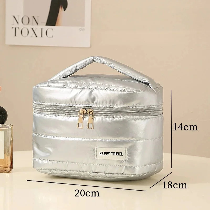 The Luxe Travel Beauty Organizer - An elegant beauty organizer with multiple compartments for easy storage. Designed to keep makeup and toiletries organized and accessible. Ideal for travel or vanity use.