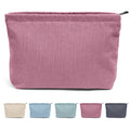 Corduroy Cosmetic Bag - Soft Travel Case A soft corduroy cosmetic bag with a stylish look and roomy interior. Ideal for storing makeup, brushes, and small skincare items. Lightweight, durable, and easy to carry for travel or daily use.