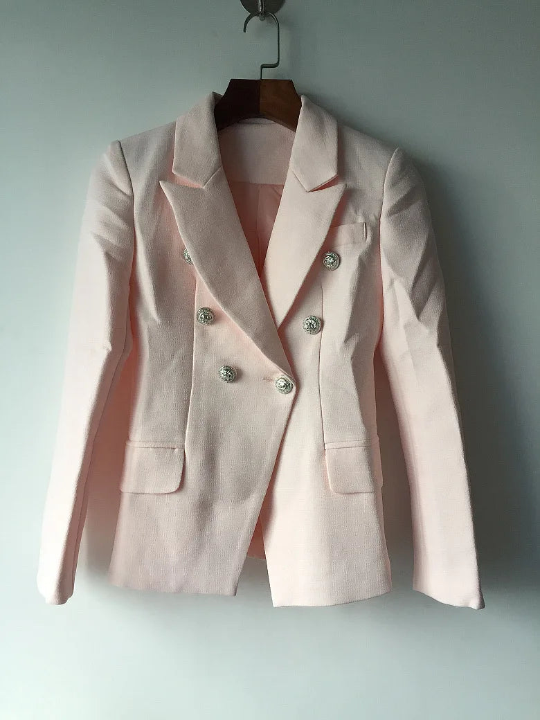 Women's Double-Breasted Fashion Blazer - A stylish blazer designed to elevate both casual and formal outfits. Soft, comfortable fabric suitable for work, events, or everyday chic wear. Available in multiple colors and sizes to match your personal style.
