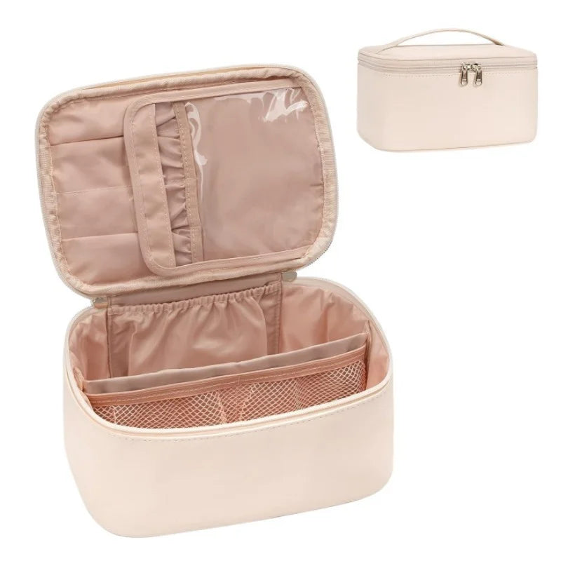 Portable Makeup Organizer. A compact makeup organizer designed to keep your beauty products neat and easy to find. Spacious enough for daily essentials while remaining lightweight and travel-friendly. Perfect for home use or on-the-go storage.