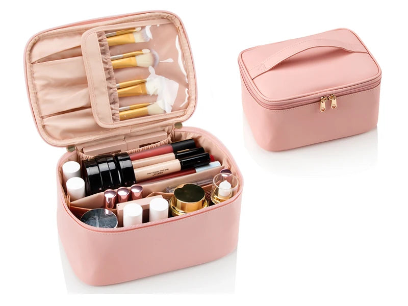 Portable Makeup Organizer. A compact makeup organizer designed to keep your beauty products neat and easy to find. Spacious enough for daily essentials while remaining lightweight and travel-friendly. Perfect for home use or on-the-go storage.
