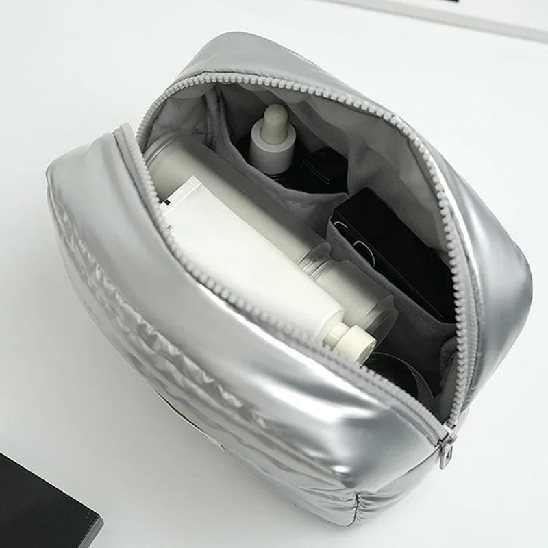 Large Capacity Makeup Organizer Bag - A spacious cosmetic organizer designed for storing makeup and beauty tools efficiently. Durable material with a structured shape for better organization. Ideal for travel or daily storage.
