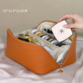 Luxury Makeup & Skincare Travel Bag - A spacious travel bag designed to hold makeup and skincare products securely. Structured design keeps items organized and protected. Perfect for trips, vacations, or everyday organization.