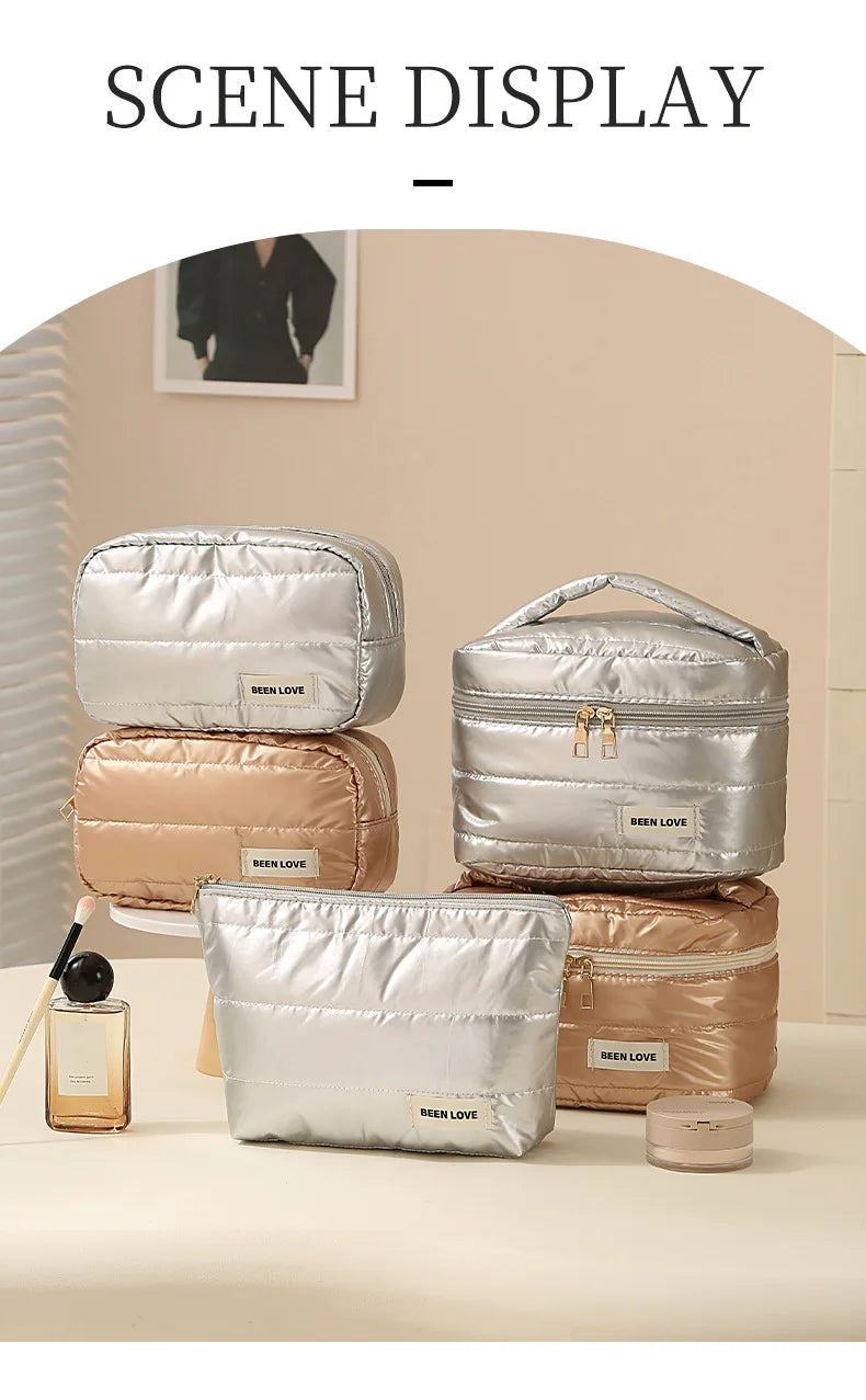 The Luxe Travel Beauty Organizer - An elegant beauty organizer with multiple compartments for easy storage. Designed to keep makeup and toiletries organized and accessible. Ideal for travel or vanity use.