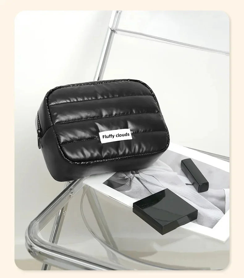 Large Capacity Makeup Organizer Bag - A spacious cosmetic organizer designed for storing makeup and beauty tools efficiently. Durable material with a structured shape for better organization. Ideal for travel or daily storage.