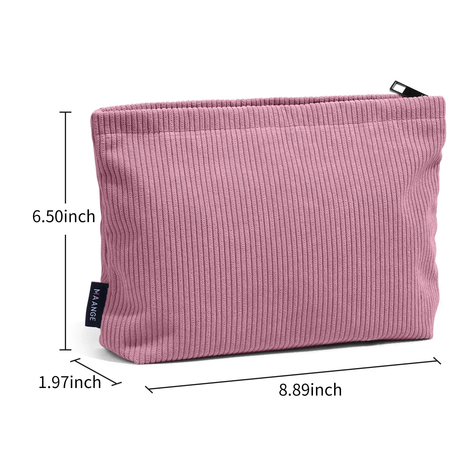 Corduroy Cosmetic Bag - Soft Travel Case A soft corduroy cosmetic bag with a stylish look and roomy interior. Ideal for storing makeup, brushes, and small skincare items. Lightweight, durable, and easy to carry for travel or daily use.