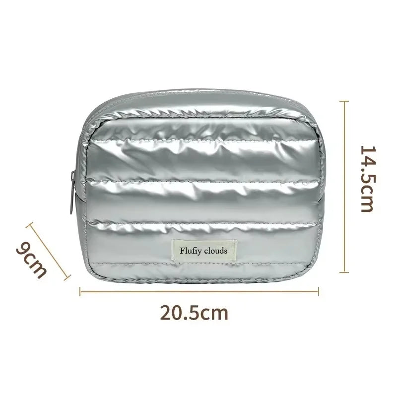 Large Capacity Makeup Organizer Bag - A spacious cosmetic organizer designed for storing makeup and beauty tools efficiently. Durable material with a structured shape for better organization. Ideal for travel or daily storage.