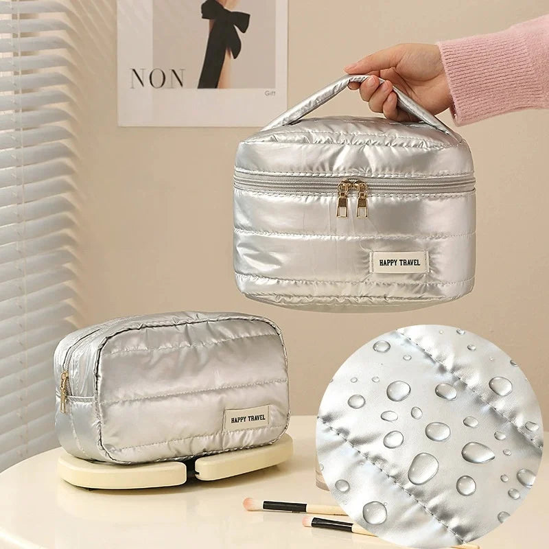 The Luxe Travel Beauty Organizer - An elegant beauty organizer with multiple compartments for easy storage. Designed to keep makeup and toiletries organized and accessible. Ideal for travel or vanity use.