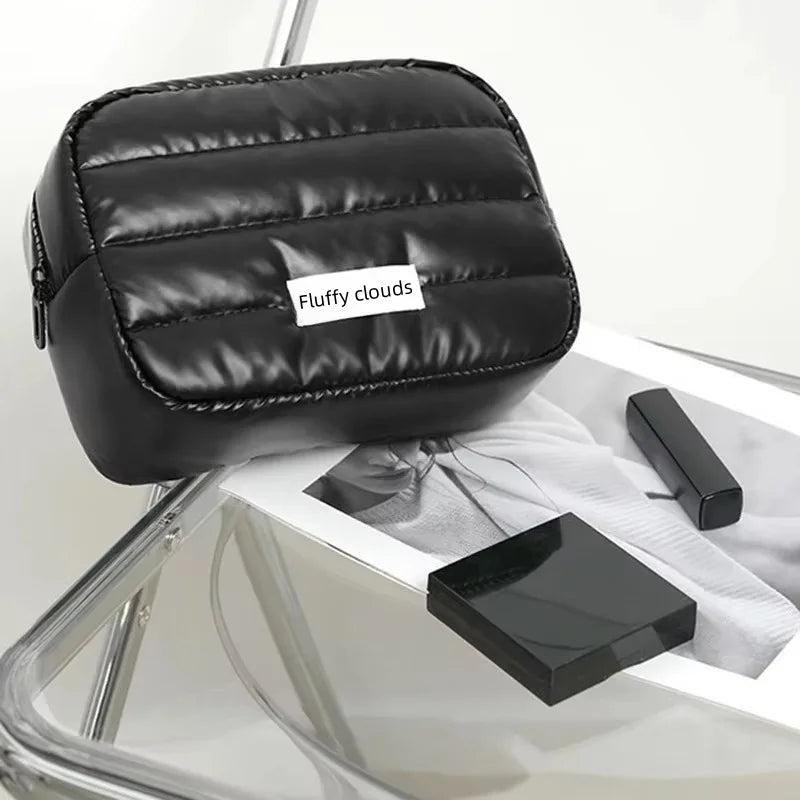 Large Capacity Makeup Organizer Bag - A spacious cosmetic organizer designed for storing makeup and beauty tools efficiently. Durable material with a structured shape for better organization. Ideal for travel or daily storage.