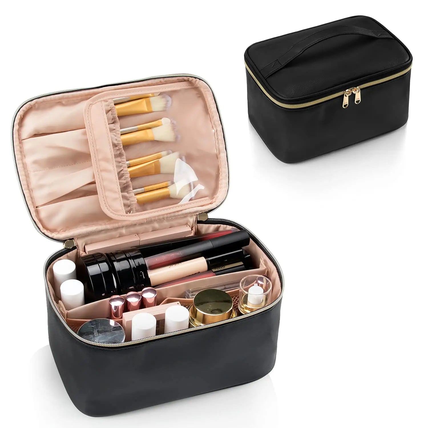 Portable Makeup Organizer. A compact makeup organizer designed to keep your beauty products neat and easy to find. Spacious enough for daily essentials while remaining lightweight and travel-friendly. Perfect for home use or on-the-go storage.