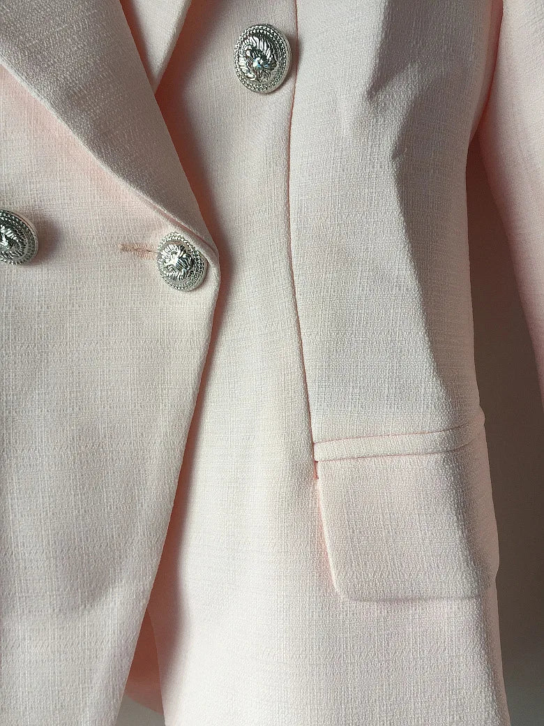 Women's Double-Breasted Fashion Blazer - A stylish blazer designed to elevate both casual and formal outfits. Soft, comfortable fabric suitable for work, events, or everyday chic wear. Available in multiple colors and sizes to match your personal style.