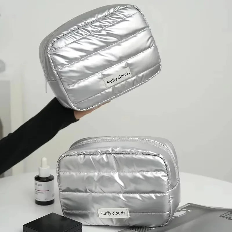 Large Capacity Makeup Organizer Bag - A spacious cosmetic organizer designed for storing makeup and beauty tools efficiently. Durable material with a structured shape for better organization. Ideal for travel or daily storage.