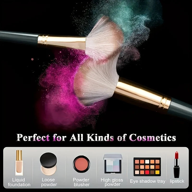14-Piece Makeup Brush Set - Nylon Bristles - A 14-piece brush collection for foundation, contour, blush, and eye makeup. Soft nylon bristles ensure smooth blending. Comfortable handles give better grip and control. Ideal for beginners and beauty lovers.
