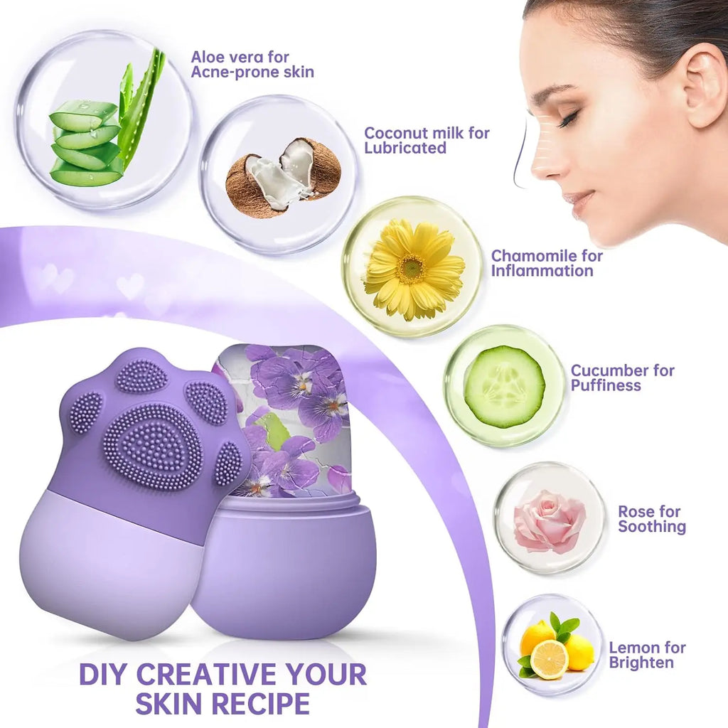 Facial Ice Roller - Skincare Tool - A reusable skincare tool that helps soothe and cool the skin. Designed to reduce facial puffiness and improve product absorption. Lightweight and easy to use at home.