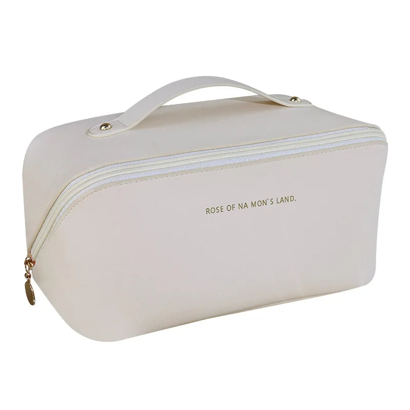 Luxury Makeup & Skincare Travel Bag - A spacious travel bag designed to hold makeup and skincare products securely. Structured design keeps items organized and protected. Perfect for trips, vacations, or everyday organization.