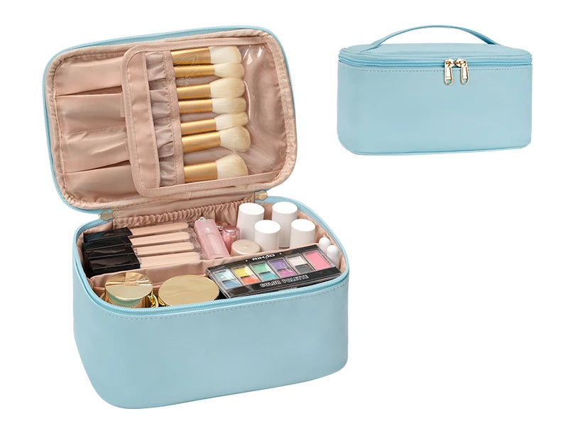 Portable Makeup Organizer. A compact makeup organizer designed to keep your beauty products neat and easy to find. Spacious enough for daily essentials while remaining lightweight and travel-friendly. Perfect for home use or on-the-go storage.